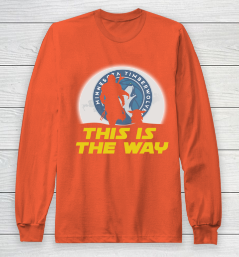 Minnesota Timberwolves NBA Basketball Star Wars Yoda And Mandalorian This Is The Way Long Sleeve T-Shirt 3