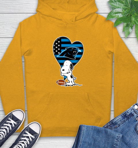 Carolina Panthers NFL Football The Peanuts Movie Adorable Snoopy Hoodie 3