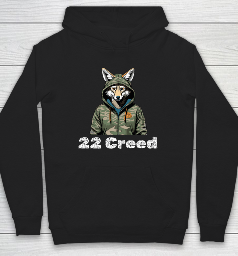 Coyote in Hood 22 Creed Graphic Hunting Hoodie