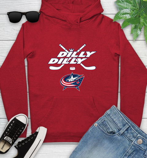 NHL Columbus Blue Jackets Dilly Dilly Hockey Sports Youth Hoodie 11