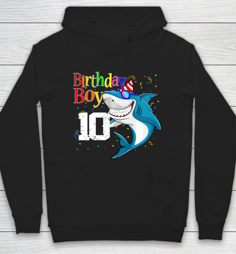 Kids 10th Birthday Boy Shark Shirts 10 Jaw Some Four Tees Boys 10 Years Old Hoodie