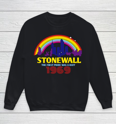 The First Pride Was A Riot 1969 Rainbow LGBT Gay Youth Sweatshirt