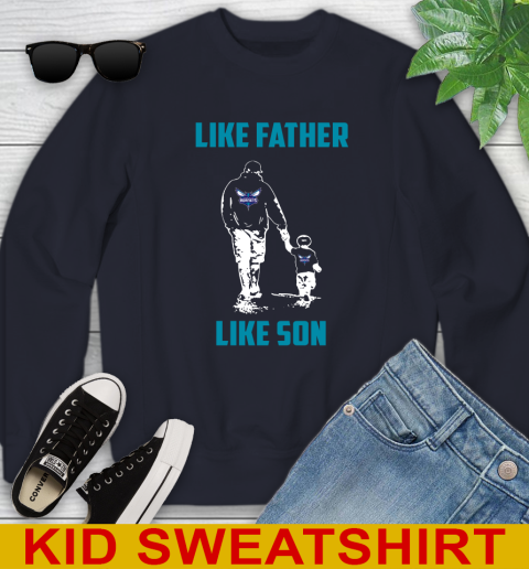 Charlotte Hornets NBA Basketball Like Father Like Son Sports Youth Sweatshirt 2