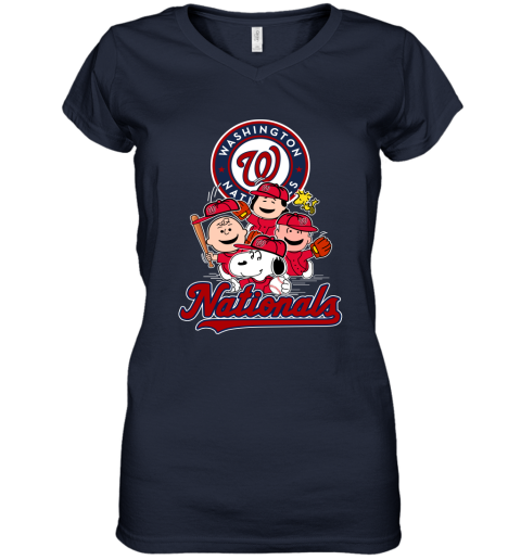 Washington Nationals Women's Navy Blue T-Shirt