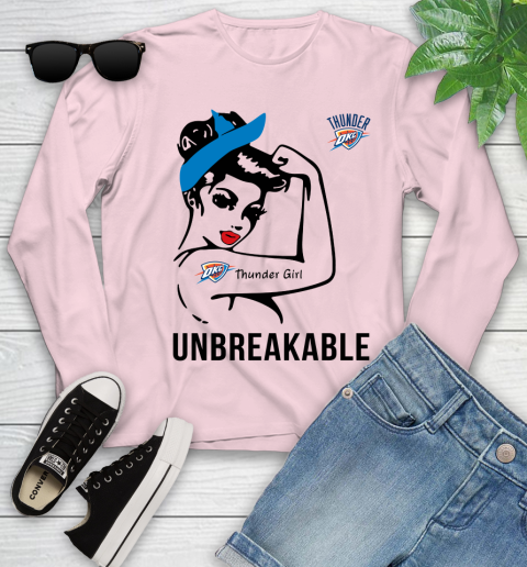 NBA Oklahoma City Thunder Girl Unbreakable Basketball Sports Youth Long Sleeve 7