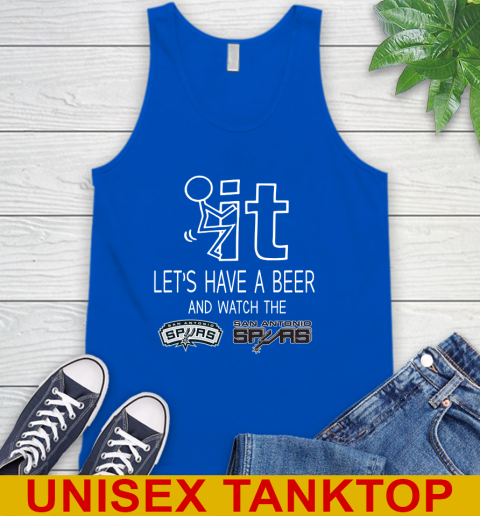 San Antonio Spurs Basketball NBA Let's Have A Beer And Watch Your Team Sports Tank Top 4