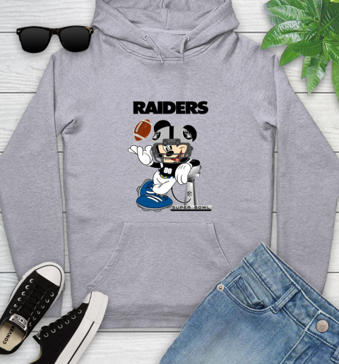NFL Oakland Raiders Mickey Mouse Disney Super Bowl Football T Shirt Youth Hoodie 6