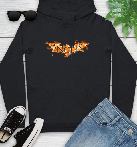 MLB Los Angeles Angels Batman Logo DC Baseball Sports Shirt Youth Hoodie