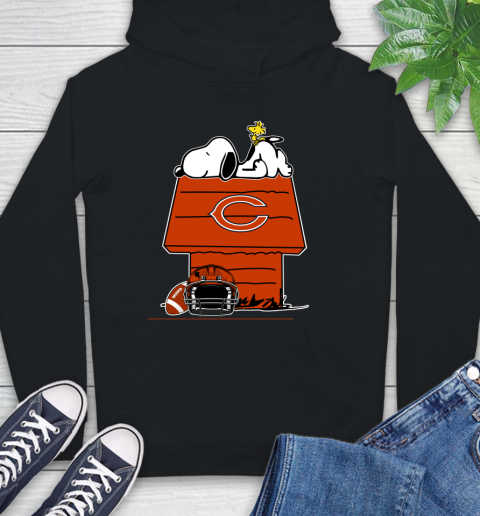 Chicago Bears NFL Football Snoopy Woodstock The Peanuts Movie Hoodie 2