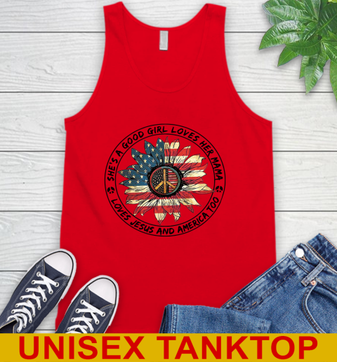 America sunflower she's a good girl loves her mama shirt 60