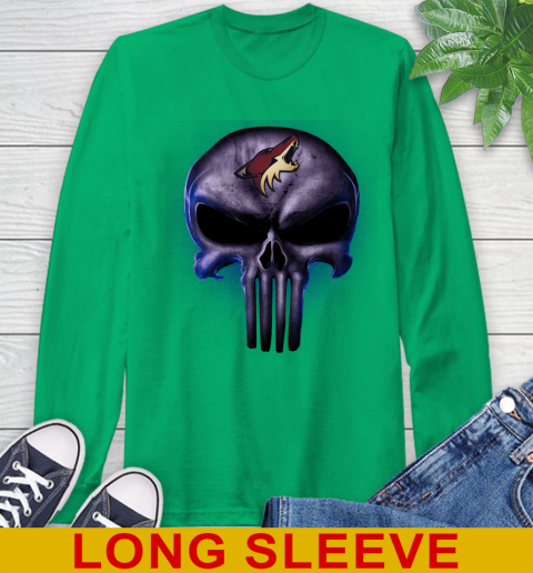 Arizona Coyotes NHL Hockey Punisher Skull Sports Long Sleeve T-Shirt 8