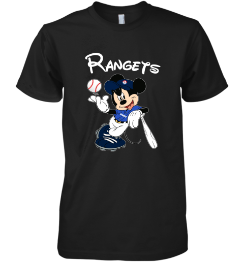 Baseball Mickey Team Texas Rangers Premium Men's T-Shirt