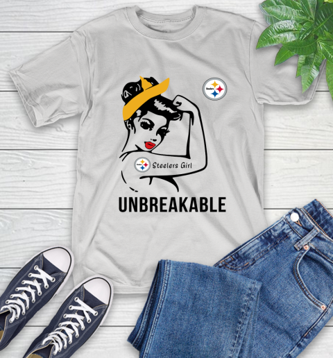 NFL Pittsburgh Steelers Girl Unbreakable Football Sports T-Shirt