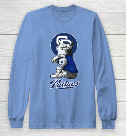 MLB Baseball My Cat Loves San Diego Padres Long Sleeve T-Shirt 8