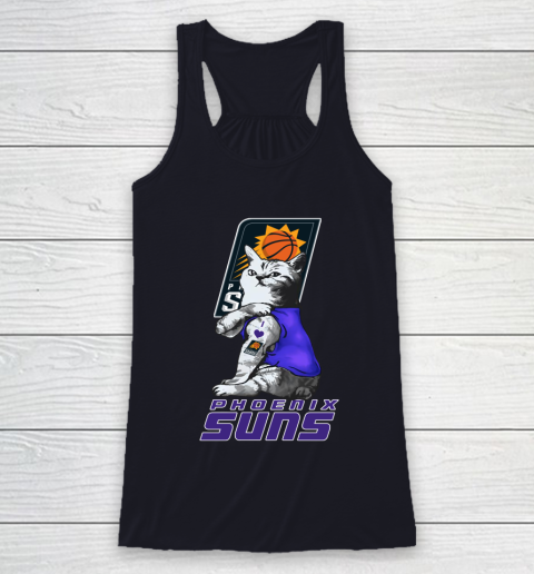 NBA Basketball My Cat Loves Phoenix Suns Racerback Tank 7