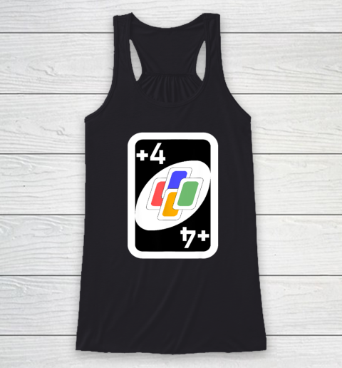 Vintage Uno Number 4 Cards Costume Halloween Matching Racerback Tank