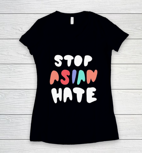 Damian Lillard Stop Asian Hate Women's V-Neck T-Shirt