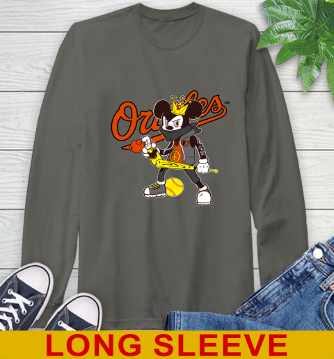 Baltimore Orioles MLB Baseball Mickey Peace Sign Sports Long Sleeve T-Shirt 8