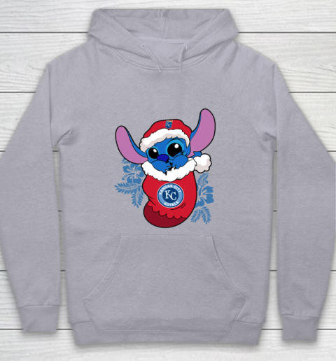 Kansas City Royals Christmas Stitch In The Sock Funny Disney MLB Youth Hoodie 5