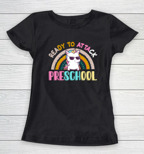 Back to school shirt Ready To Attack PreSchool Unicorn Women's T-Shirt