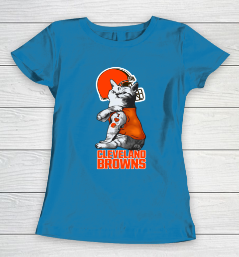NFL Football My Cat Loves Cleveland Browns Women's T-Shirt 6