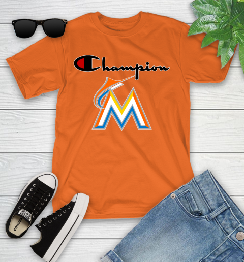 MLB Baseball Miami Marlins Champion Shirt Youth T-Shirt 4