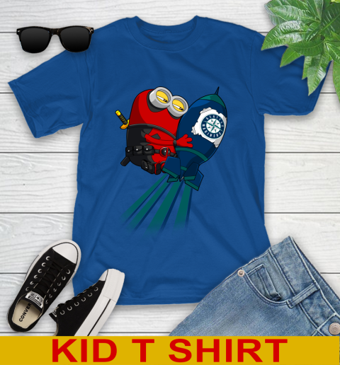 MLB Baseball Seattle Mariners Deadpool Minion Marvel Shirt Youth T-Shirt 10