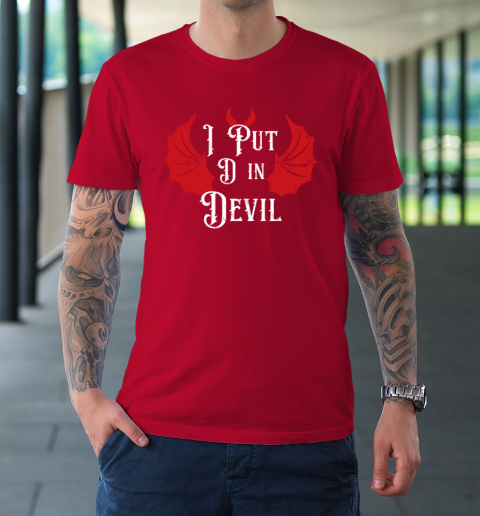 I Put the D in Devil Funny Halloween Matching Couple T-Shirt 8