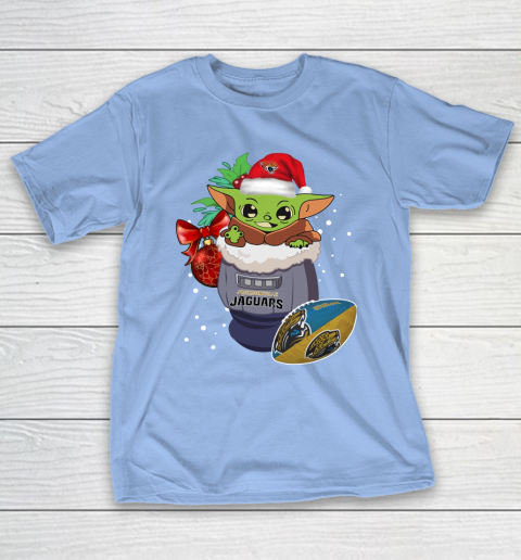 Jacksonville Jaguars Christmas Baby Yoda Star Wars Funny Happy NFL T-Shirt 11