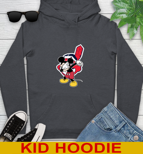 Cleveland Indians MLB Baseball Dabbing Mickey Disney Sports Youth Hoodie 9