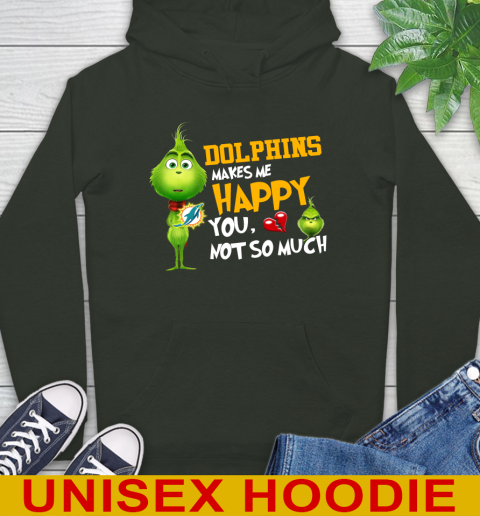 NFL Miami Dolphins Makes Me Happy You Not So Much Grinch Football Sports Hoodie 12