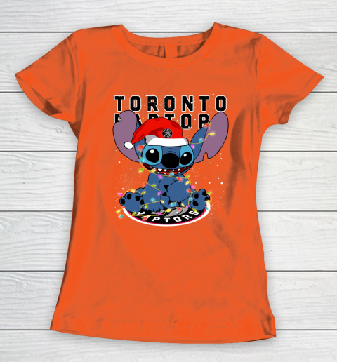 Toronto Raptors NBA noel stitch Basketball Christmas Women's T-Shirt 2