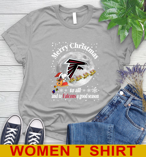 Atlanta Falcons Merry Christmas To All And ToF alcons A Good Season NFL Football Sports Women's T-Shirt 5
