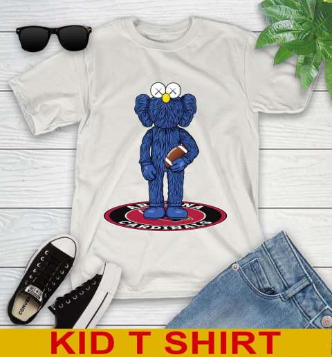 NFL Football Arizona Cardinals Kaws Bff Blue Figure Shirt Youth T-Shirt 12
