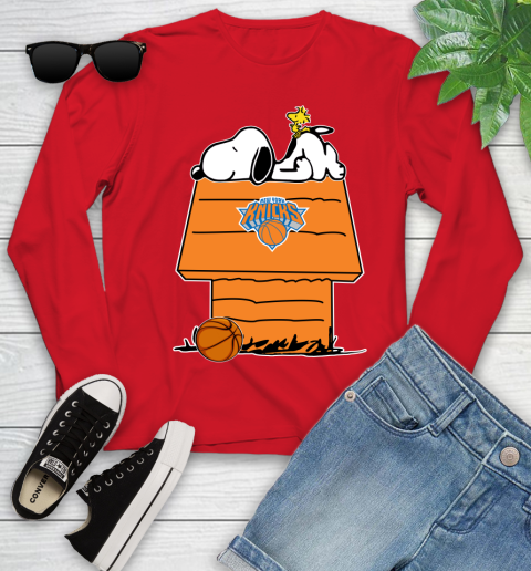 New York Knicks NBA Basketball Snoopy Woodstock The Peanuts Movie Youth Long Sleeve 11