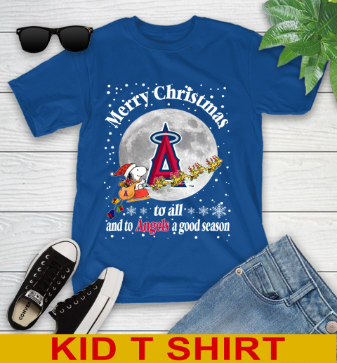 Los Angeles Angels Merry Christmas To All And To Angels A Good Season MLB Baseball Sports Youth T-Shirt 10