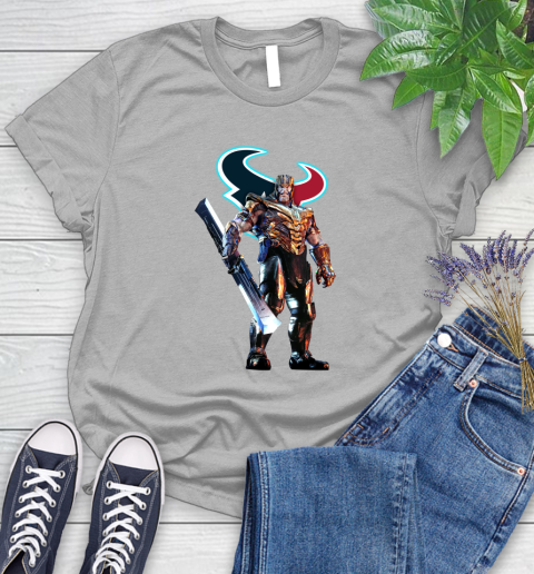 NFL Thanos Gauntlet Avengers Endgame Football Houston Texans Women's T-Shirt 5