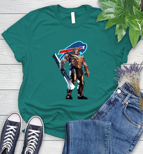 NFL Thanos Gauntlet Avengers Endgame Football Buffalo Bills Women's T-Shirt 12