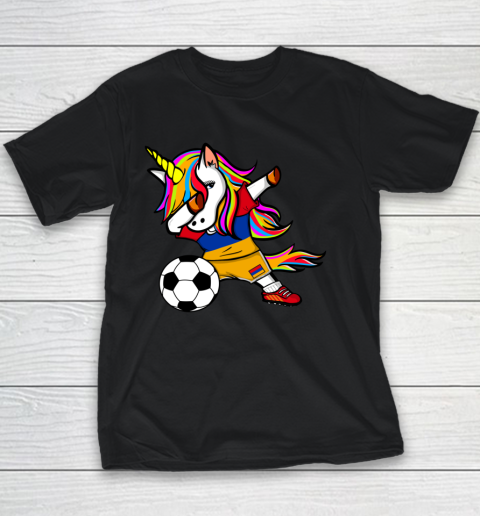 Dabbing Unicorn Armenia Football Armenian Flag Soccer Youth T-Shirt