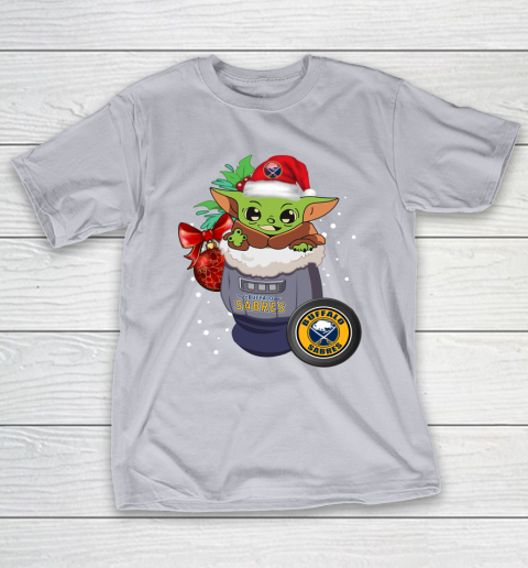 Buffalo Sabres Christmas Baby Yoda Star Wars Funny Happy NHL T-Shirt 7