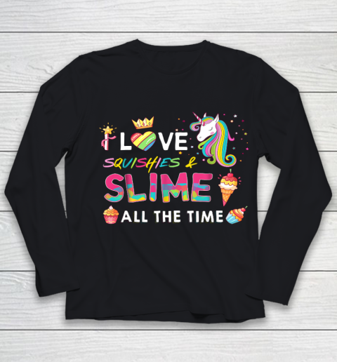 Love Squishies Slime Time Rainbow Unicorn Narwhal Youth Long Sleeve