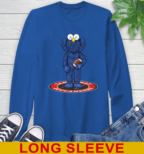 NFL Football Tampa Bay Buccaneers Kaws Bff Blue Figure Shirt Long Sleeve T-Shirt 9