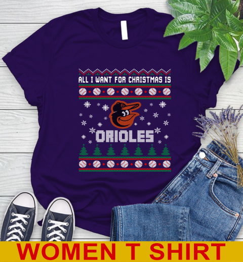 MLB All I Want For Christmas Is Baltimore Orioles Baseball Sports 88
