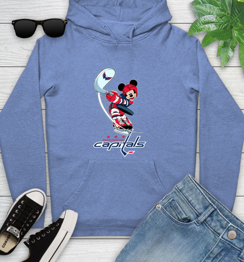 NHL Hockey Washington Capitals Cheerful Mickey Mouse Shirt Youth Hoodie 11