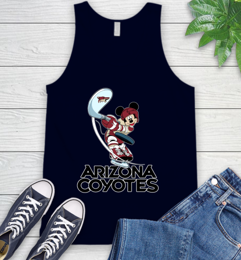 NHL Hockey Arizona Coyotes Cheerful Mickey Mouse Shirt Tank Top 3