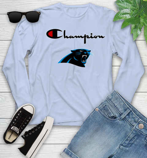 NFL Football Carolina Panthers Champion Shirt Youth Long Sleeve 6