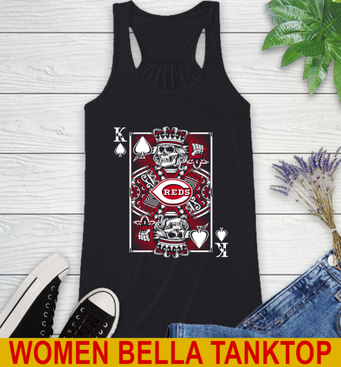 Cincinnati Reds MLB Baseball The King Of Spades Death Cards Shirt Racerback Tank