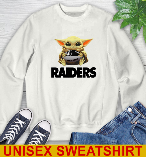 NFL Football Oakland Raiders Baby Yoda Star Wars Shirt Sweatshirt