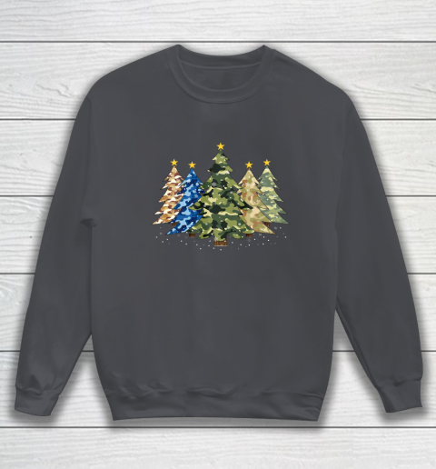 Camo Print Christmas Trees with Camouflage Print Xmas Sweatshirt 4