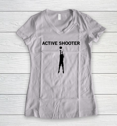 Active Shooter Basketball Lovers Women's V-Neck T-Shirt